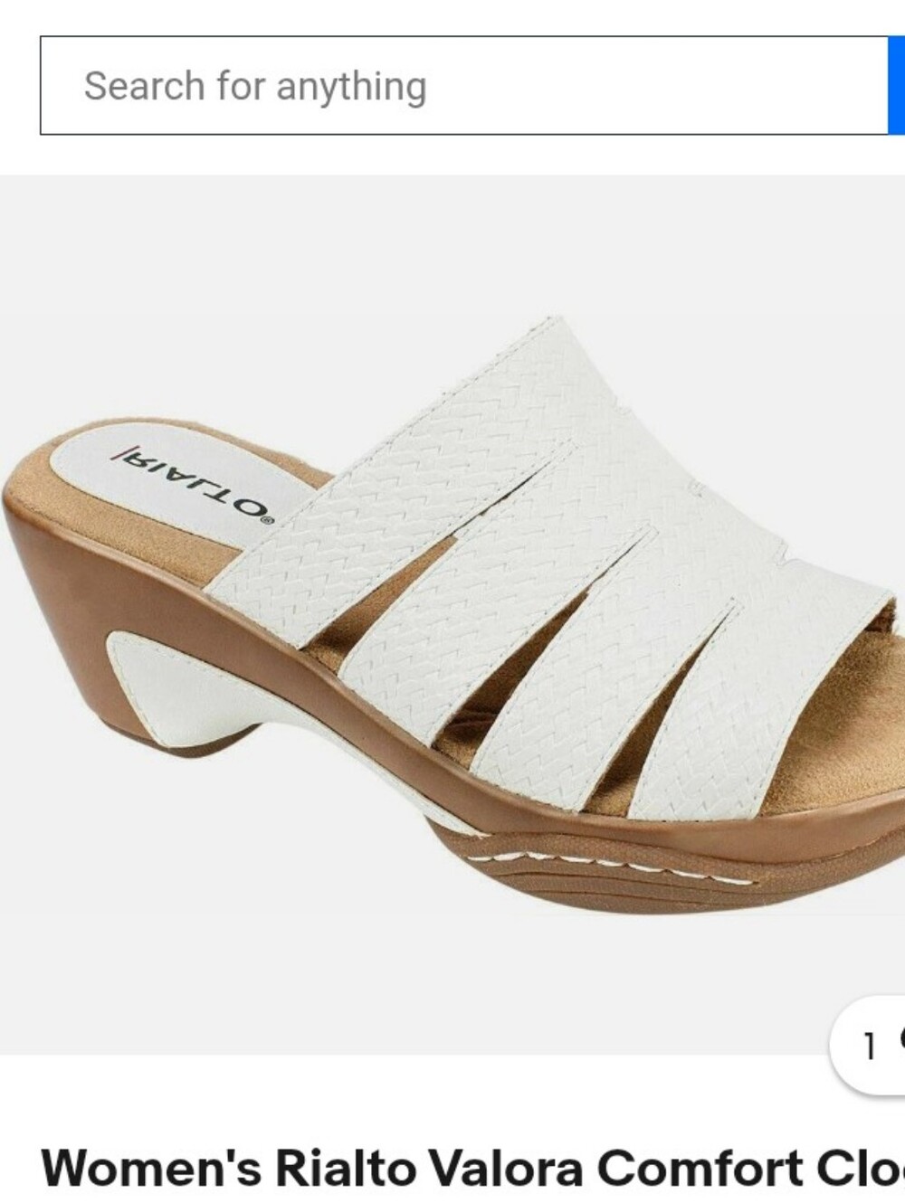 Rialto White Multi-Strip Slip-On Clog Sandals